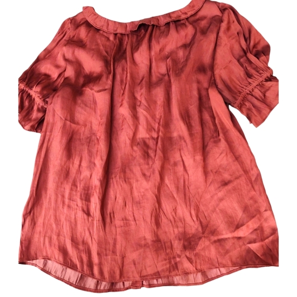 JCrew XS Rust Short sleeve Blouse - Picture 2 of 4